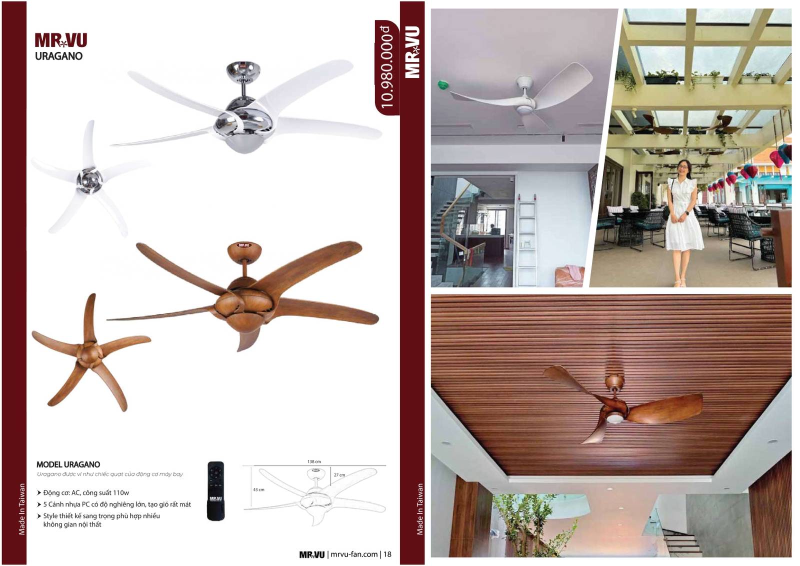 Bảng giá và Catalogue Quạt trần Mr Vũ mới nhất 2024 /Page 